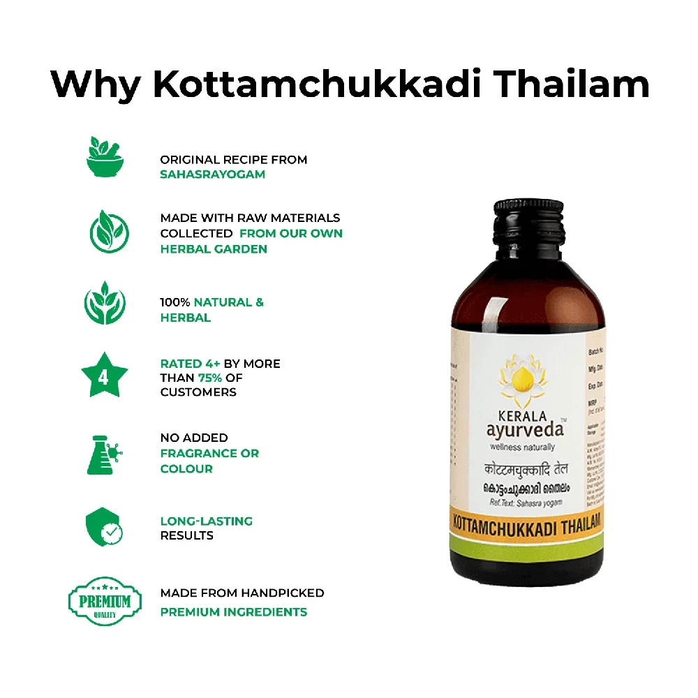 Kerala Ayurveda Kottamchukkadi Thailam, 200 ml-6.webp